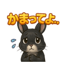黒ウサギのキラキラメッセージ（個別スタンプ：9）