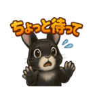黒ウサギのキラキラメッセージ（個別スタンプ：24）