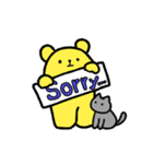 くまさんとねこスタンプ（個別スタンプ：4）