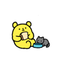 くまさんとねこスタンプ（個別スタンプ：10）