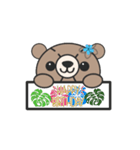 ハワイアンベアちゃん（個別スタンプ：4）