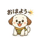 もふもふ犬ペチの毎日スタンプ（個別スタンプ：1）
