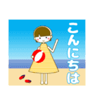 ずっと使える大人優しい気遣い女の子 夏（個別スタンプ：20）
