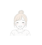 お団子ガールのリラックスタイム スタンプ（個別スタンプ：4）
