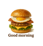 ハンバーガーで会話（個別スタンプ：1）