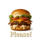 ハンバーガーで会話（個別スタンプ：34）