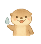 オッターポップ ちゃぷちゃぷカワウソ（個別スタンプ：1）