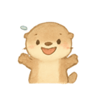 オッターポップ ちゃぷちゃぷカワウソ（個別スタンプ：4）