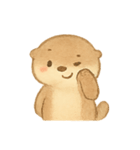 オッターポップ ちゃぷちゃぷカワウソ（個別スタンプ：12）