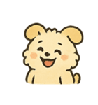 ふわふわ子犬 FluffPup のモフモフ日常（個別スタンプ：1）