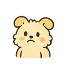 ふわふわ子犬 FluffPup のモフモフ日常（個別スタンプ：3）