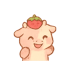 いちごモー 甘えんぼ子うし（個別スタンプ：2）
