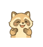 ふわふわアライグマ ラスクロン（個別スタンプ：1）