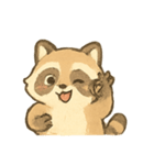 ふわふわアライグマ ラスクロン（個別スタンプ：3）