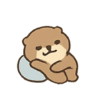 ねむねむカワウソブランケット（個別スタンプ：11）
