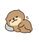 ねむねむカワウソブランケット（個別スタンプ：14）