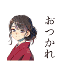 おしとやか着物女子の習いごと（個別スタンプ：8）