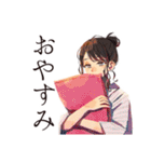 おしとやか着物女子の習いごと（個別スタンプ：9）