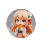 オレンジの精霊みなみちゃんカプセルトイ（個別スタンプ：4）