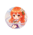 オレンジの精霊みなみちゃんカプセルトイ（個別スタンプ：8）