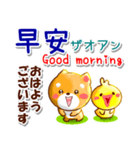 台湾華語[カタカナ発音付き],英語,日本語（個別スタンプ：4）
