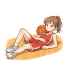 バスケットボール 女子 スポーツ（個別スタンプ：2）