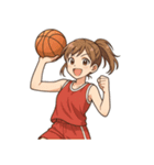 バスケットボール 女子 スポーツ（個別スタンプ：3）