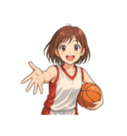 バスケットボール 女子 スポーツ（個別スタンプ：5）