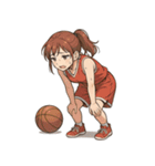バスケットボール 女子 スポーツ（個別スタンプ：6）