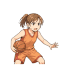 バスケットボール 女子 スポーツ（個別スタンプ：9）