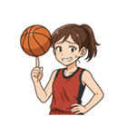 バスケットボール 女子 スポーツ（個別スタンプ：10）