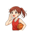 バスケットボール 女子 スポーツ（個別スタンプ：11）
