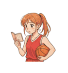 バスケットボール 女子 スポーツ（個別スタンプ：13）