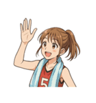 バスケットボール 女子 スポーツ（個別スタンプ：15）