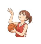 バスケットボール 女子 スポーツ（個別スタンプ：16）