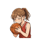 バスケットボール 女子 スポーツ（個別スタンプ：17）