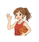 バスケットボール 女子 スポーツ（個別スタンプ：21）