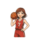 バスケットボール 女子 スポーツ（個別スタンプ：22）