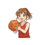バスケットボール 女子 スポーツ（個別スタンプ：23）