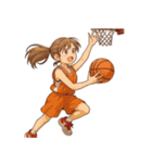 バスケットボール 女子 スポーツ（個別スタンプ：24）