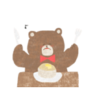 くまのすけと女の子（個別スタンプ：3）