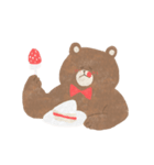 くまのすけと女の子（個別スタンプ：4）