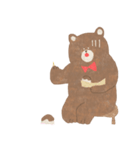 くまのすけと女の子（個別スタンプ：8）
