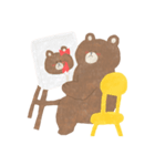 くまのすけと女の子（個別スタンプ：14）