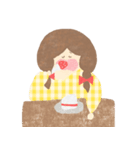 くまのすけと女の子（個別スタンプ：30）