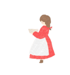 くまのすけと女の子（個別スタンプ：32）