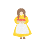 くまのすけと女の子（個別スタンプ：33）