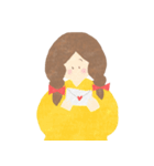 くまのすけと女の子（個別スタンプ：34）
