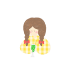 くまのすけと女の子（個別スタンプ：37）