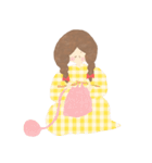 くまのすけと女の子（個別スタンプ：39）